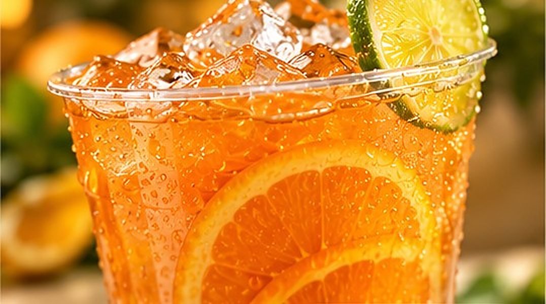 Orange Lime Cooler close-up